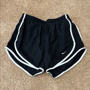 Nike Women's Black Shorts with White Accents